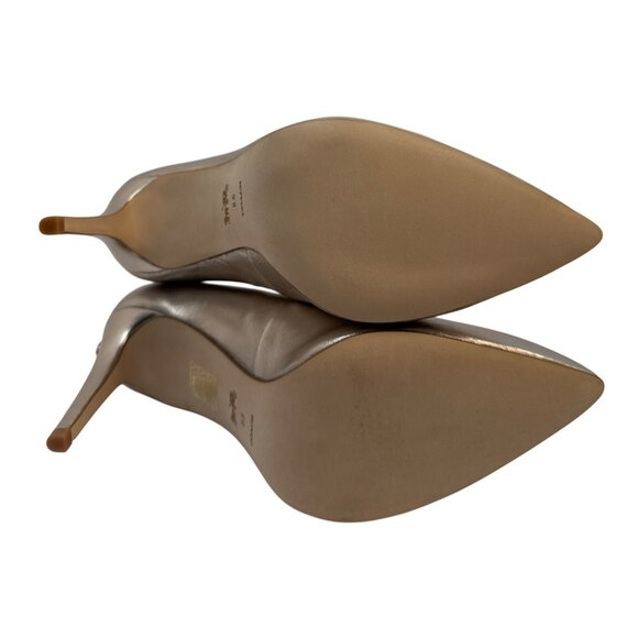 COACH Skyler Metallic Champagne Leather Stiletto Women's Size 8.5 - Picture 8 of 12